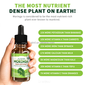 אורגני, נטול אלכוהול, נטול אלכוהול, סופג במהירות מלאה בספקטרום מלא, מרינגה, 2 צף (60 מ "ל) טיפות מורינגה - Product Image 5
