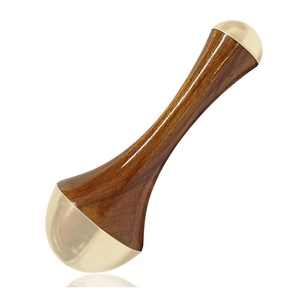 2 in 1 Gesicht mit Marma Tool Original Kansa Wand Ein ayurve disches Holzgriff-Gesichts-Fuß-und Körper massage gerät - Product Image 2