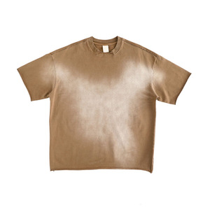 Camiseta de Hombre Extra Grande Estilo Vintage Lavada al Ácido, Fabricación Personalizada, Básica, Gruesa, 300 g/m², 100% Algodón de Punto, Sólida, Transpirable, Informal - Product Image 6