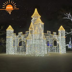 Décoration de Noël extérieure personnalisée illuminée grand château 3D géant motif lumière centre commercial affichage - Product Image 2