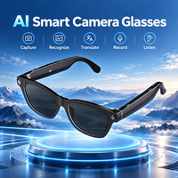Lunettes de tir IA V03 800W 3200W Photo 1200P Vidéo BT 5.3 WiFi Reconnaissance IA Traduction Audio HiFi à oreille ouverte 49g TR90 IP65