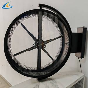 Ventilateur d'hologramme 3D WIFI réglable à deux feuilles à LED 3D holographique de 60cm pour la publicité d'ascenseur de magasin de détail - Product Image 1