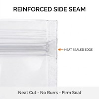 Sac de rangement robuste en PE avec fermeture éclair, transparent, épaissi, réutilisable, pochette en plastique à glissière pour vêtements et couettes, taille personnalisée