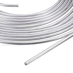 Tuyau en spirale de 7,62 m (25 pi) en cuivre nickelé pour frein, diamètre extérieur 3/16 po, tube de conduite argenté en zinc - Product Image 5