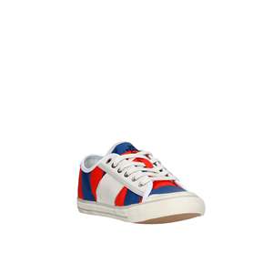 D.A.T.E. Women's TENDER LOW-36 <b>Sneakers</b> Blue Orange Size 38 <b>Canvas</b> Trendy Shoes - Product Image 5