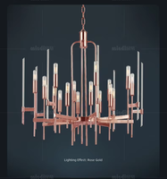 Luminaire suspendu moderne de luxe pour salle à manger et chambre à coucher, forme de branche d'arbre personnalisée et créative, hauteur réglable
