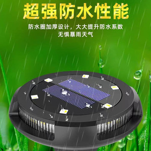 Poplor Solar Garden Light Led 10 Leds Side Light Water Resistant Outdoor Lawn Lamp With Solar Panel And <b>Battery</b> Included - Product Image 5