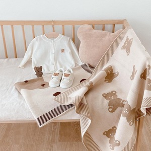 Y-Z 100% coton tricot bébé wrap tricoté naturel blanc beige clair <span class=keywords><strong>gris</strong></span> jeter bébé fille garçon nouveau-né <span class=keywords><strong>couverture</strong></span> - Product Image 3