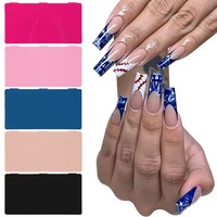 AILLSA OEM ODM Faux ongles en gel acrylique souple, couvrance totale, pré-conçus, application facile, 15 tailles, sans courbe en C, formes amande, carrée et cercueil
