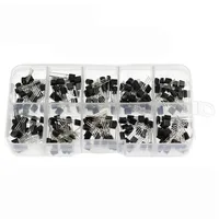 200 pièces Kit Transistor BC327 BC337 2N2222 2N2907 2N3904 2N3906 S8050 S8550 A1015 C1815 PNP/NPN 10 valeurs TO-92 Transistors Set