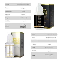 Colle adhésive LaceGlue transfrontalière pour perruques en dentelle – Fixation forte et longue durée – Dissolvant de colle liquide doux