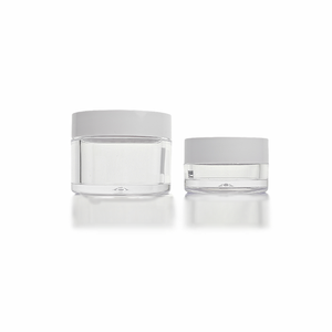 <span class=keywords><strong>5ml</strong></span> <span class=keywords><strong>10ml</strong></span> 20ml 30ml 50ml 60ml 100ml 200ml 250ml 8oz PS vật nuôi rõ ràng cơ thể chà container mỹ phẩm Kem lọ nhựa có nắp đậy màu đen - Product Image 2