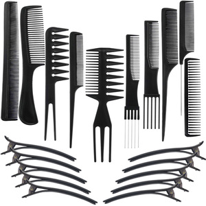 Tóc Comb <span class=keywords><strong>Set</strong></span> Với Tóc Clip Trong Số Lượng Lớn Rộng Răng Rat Đuôi Lược Cho Phụ Nữ Trẻ Em Bé Gái Làm Mịn Chải Tạo Kiểu - Product Image 3