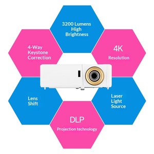 Projecteur Optoma UHZ718 (UHZ50) 4K Laser Intelligent 3200 Lumens 3D Home Cinéma Taux de Rafraîchissement Élevé <span class=keywords><strong>Gaming</strong></span> 240Hz Bureau Professionnel - Product Image 4