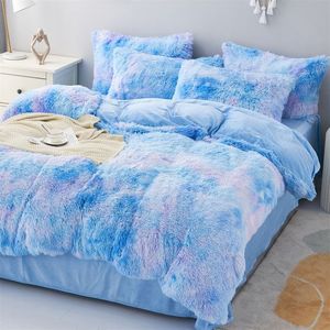 Hiện Đại San Hô Nhung Bốn Mảnh Duvet Cover Set 100% Polyester Dày Lông Cừu Lót Mùa Đông Ấm Áp 200TC Tùy Chỉnh Bộ Đồ Giường - Product Image 2