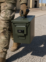 Boîte à munitions en métal épaissi de grande capacité pour la chasse tactique et l'utilisation sur le champ de tir