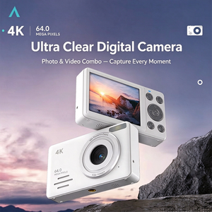 Appareil photo numérique 4K Ultra HD 64MP, appareil photo compact CCD, zoom numérique 18X, écran 2,88 pouces, appareil photo vintage portable pour étudiants - Product Image 6