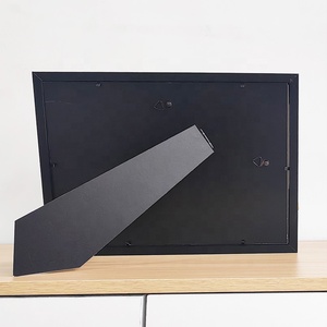 Nhà Máy Bán buôn sang trọng chúng tôi đô la hình ảnh khung A4 chiều sâu bên trong 3 cm đầy đủ màu đen bóng hộp khung với LED Strip - Product Image 5