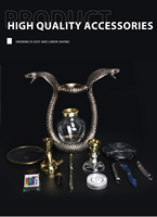 Ornements de luxe pour Shisha Narguilé Serpent Unique Shisha Big Chicha Serpent Forme Verre Narguilé Résine Animal Shesha Avec Tuyau Serpent