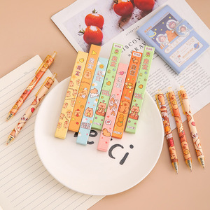 Kapibala Magic Box Neutral Pen Capybara <b>Blind</b> Box Ballpoint Pen School Office Stationery Student Prize Black Water Pen - Product Image 3