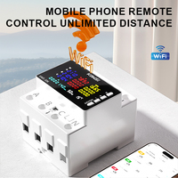 Compteur d'énergie triphasé WiFi 80A, compteur intelligent industriel pour la surveillance de la puissance en usine, protection contre les surtensions et les surintensités