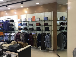 <span class=keywords><strong>Negozi</strong></span> di abbigliamento Espositori Da Parete Commerciale Scaffalature Mens Vestiti di Visualizzazione Del Basamento Cremagliera Per Il Negozio - Product Image 5