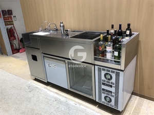 Mostrador de Ensaladas de Acero Inoxidable, Mostrador de Cócteles con Equipamiento para Exhibición - Product Image 4