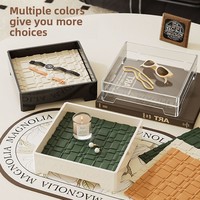 Plateau de rangement en plastique pour clés et bijoux, organisateur d'entrée, décoration d'intérieur, porte-clés pour console, support de rangement pour clés