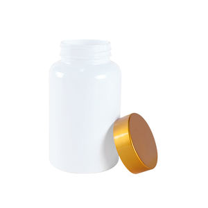 Envase de vitamina PET opaco personalizado 3,4 oz-17oz blanco brillante 34,5mm boca ancha electrochapado aprobado por la FDA para tabletas de calcio - Product Image 2