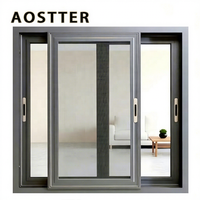 Ventana Corredera para Casa AOSTTER NFRC CE Antirrobo e Impermeable con Malla, Reemplazo de Ventanas de Vidrio de Aluminio Residenciales