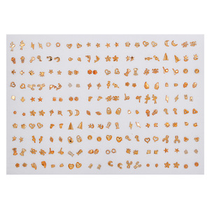Lot de 100 paires de boucles d'oreilles en alliage en forme de cœur, en acier inoxydable, bijoux de mode unisexe, collection Printemps 2025, origine Yiwu - Product Image 5