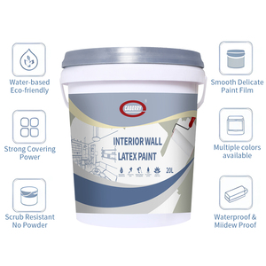 <span class=keywords><strong>Peinture</strong></span> murale au latex blanche Caberry, faible odeur, respirante, <span class=keywords><strong>anti</strong></span>-<span class=keywords><strong>humidité</strong></span>, imperméable pour murs intérieurs - Product Image 2