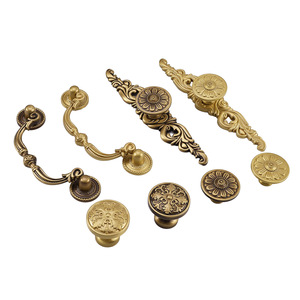 Boutons de tiroir Nadao en laiton, design sphérique, pour poignées de meubles de style français et américain - Product Image 4