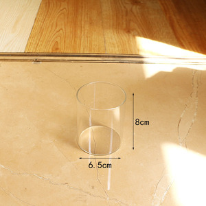 Zylinder Transparente Tischs chmuck Hochzeit Event Party Stand Weiße Glas kerze Leere Kerzen glas Offset Bedruckte Säule Glas - Product Image 5