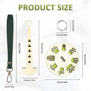 Soporte de Hilo Portátil de Madera Sencillo - Kit de Costura y Tejido con Patrones Artísticos, Accesorios de Ganchillo Anti-Enredos para Manualidades - Product Image 3