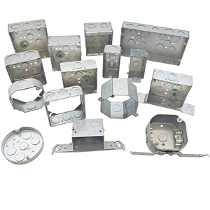 Boîtier <span class=keywords><strong>de</strong></span> jonction métallique certifié, soudé, 3 modules, en acier galvanisé, pour maçonnerie, profondeur 2-1/2 po, avec prises <span class=keywords><strong>de</strong></span> sortie électrique et découpeurs - Product Image 5