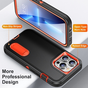 NUEVA Funda 3 en 1 para <span class=keywords><strong>iPhone</strong></span> 16 15 13 12 11 14 Pro Max X XR XS SE 8 <span class=keywords><strong>7</strong></span> Plus, Resistente a Impactos, con Soporte, a Prueba de Polvo - Product Image 4