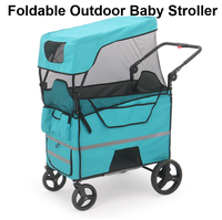 Chariot pliable de conception nouvelle, chariots couverts pour enfants pour le camping en plein air