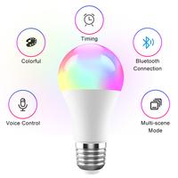 Ampoule LED intelligente Wi-Fi SMATRUL, contrôle par application Tuya, gradation, changement de couleur RGB+CW+WW, 9W E27, 900LM