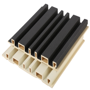 Decorazione interna della fabbrica 3D <span class=keywords><strong>legno</strong></span> composito di plastica <span class=keywords><strong>rivestimento</strong></span> in PVC <span class=keywords><strong>rivestimento</strong></span> scanalato WPC negozio parete parete impermeabile Hotel <span class=keywords><strong>pareti</strong></span> interne - Product Image 5