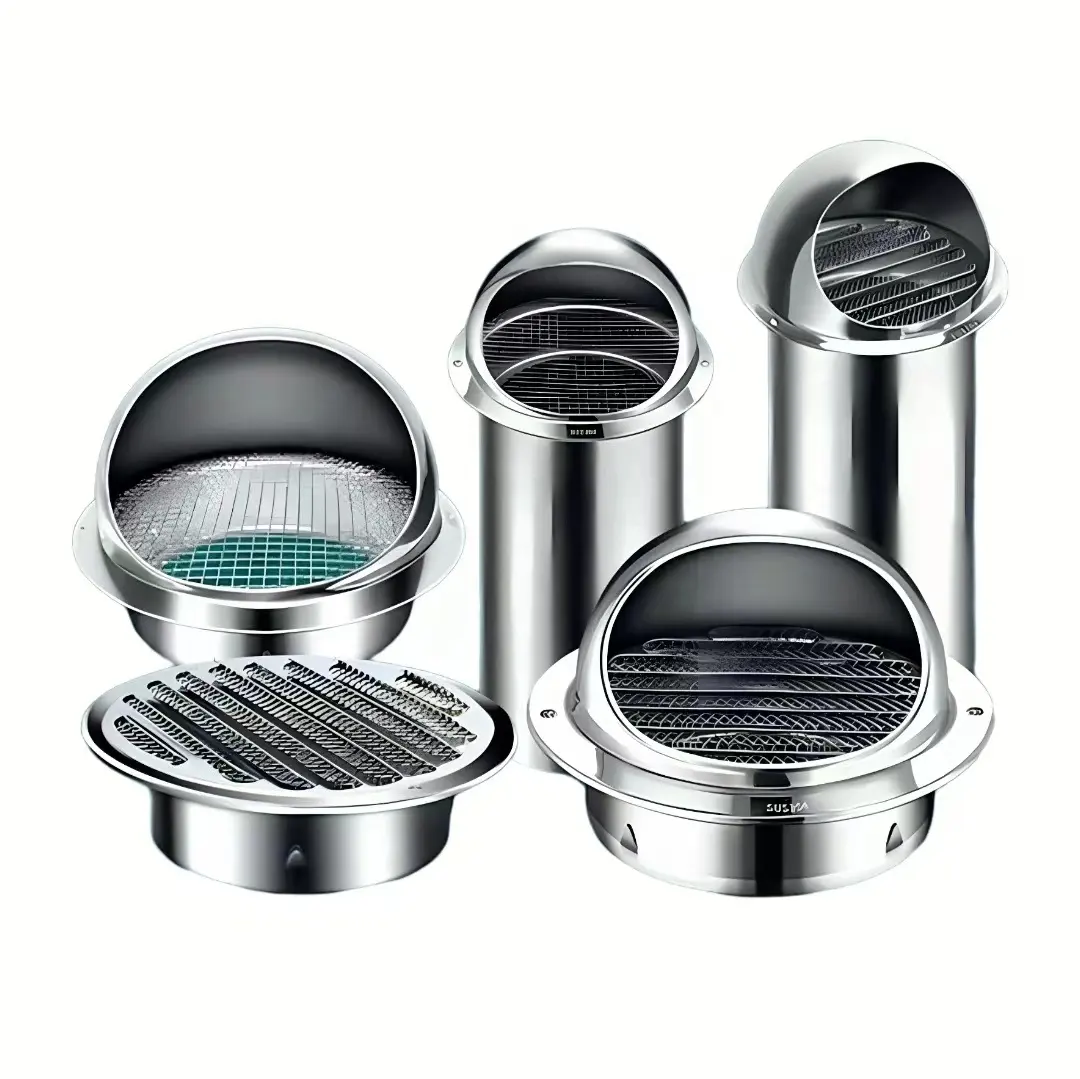 Exhaust Grille Covers Stainless Steel Air Outlets with Fly Nets for Wall Vents Ducts Ventilation System