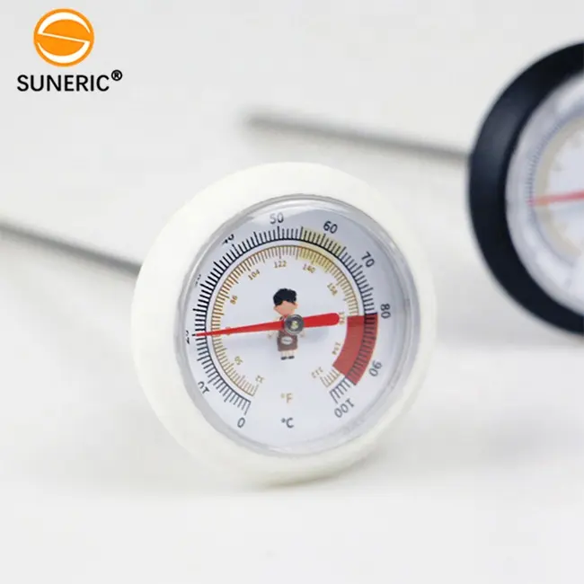 Twee Eenheden Huishoudelijke Thermometers Direct Lezen Wijzerplaat Meter Roestvrij Staal Kleine Temperatuur Sensor