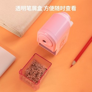 Sacapuntas automático Deli 0641A rosa con función de alimentación automática para uso escolar - Product Image 5