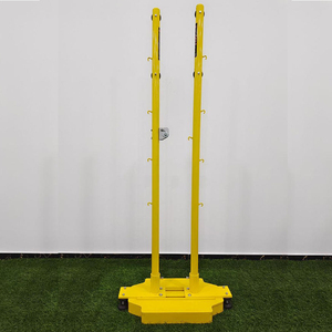 Poteau de 35kg en fonte mobile à double filet de badminton de compétition intérieure portable pour l'utilisation en arène - Product Image 1