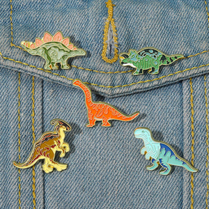 Ensemble d'animaux Dinosaure Monster Series Set <span class=keywords><strong>Hundred</strong></span> Set Brooches Metal Badge Clothing Accessories Wholesale - Product Image 1