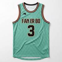 Seragam Jersey Basket Desain Kustom Bolak-Balik Sublimasi 2 Sisi Bahan Mesh untuk Liga Sekolah