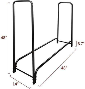 Firewood Holder Storage <strong>Rack</strong> Easy Assemble <strong>Steel</strong> Tubular Log <strong>Rack</strong> for Patio Dec - Product Image 2