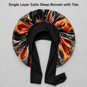 <span class=keywords><strong>Bonnet</strong></span> de nuit en <span class=keywords><strong>satin</strong></span> anti-frisottis avec longs liens ajustables pour tresses longues et <span class=keywords><strong>cheveux</strong></span> bouclés – Protection capillaire de nuit - Product Image 3