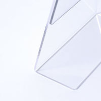 Support de menu de table en acrylique transparent en forme de L, design moderne et léger, tailles personnalisables