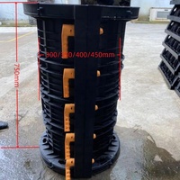 Moules de coffrage intégrés en plastique pour la construction de colonnes en béton rondes et carrées
